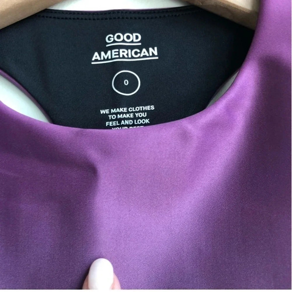 New Good American Electric Feel Ombre Contour Bra top sunset halter Racerback - Picture 13 of 16